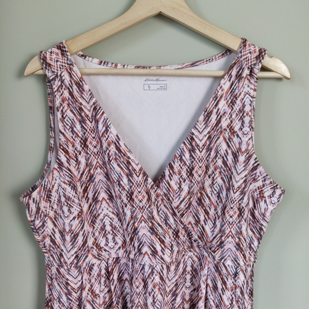 Eddie Bauer Women's Aster Crossover Dress Dusty Rose Large - Picture 3 of 9